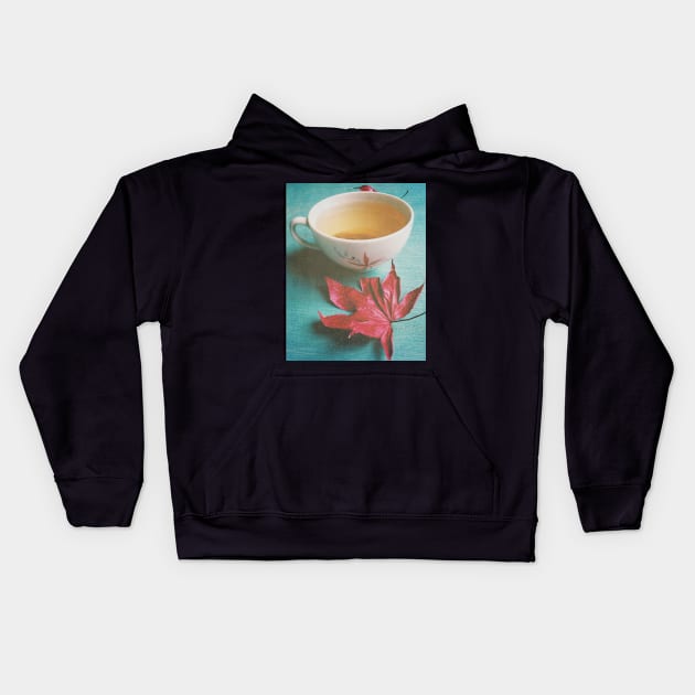 Retro Tea Kids Hoodie by oliviastclaire